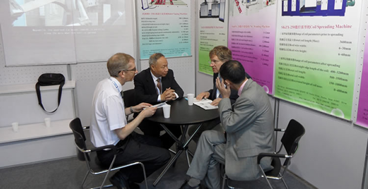 Negotiating with customer on 2011 CWIEME Berlin